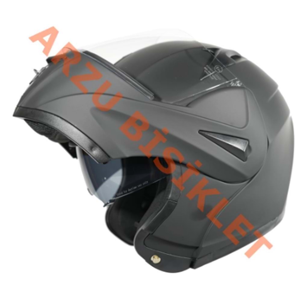 VRT - ÇENE AÇILIR VİZÖRLÜ KASK [MD-808] [MAT SİYAH] [XL]