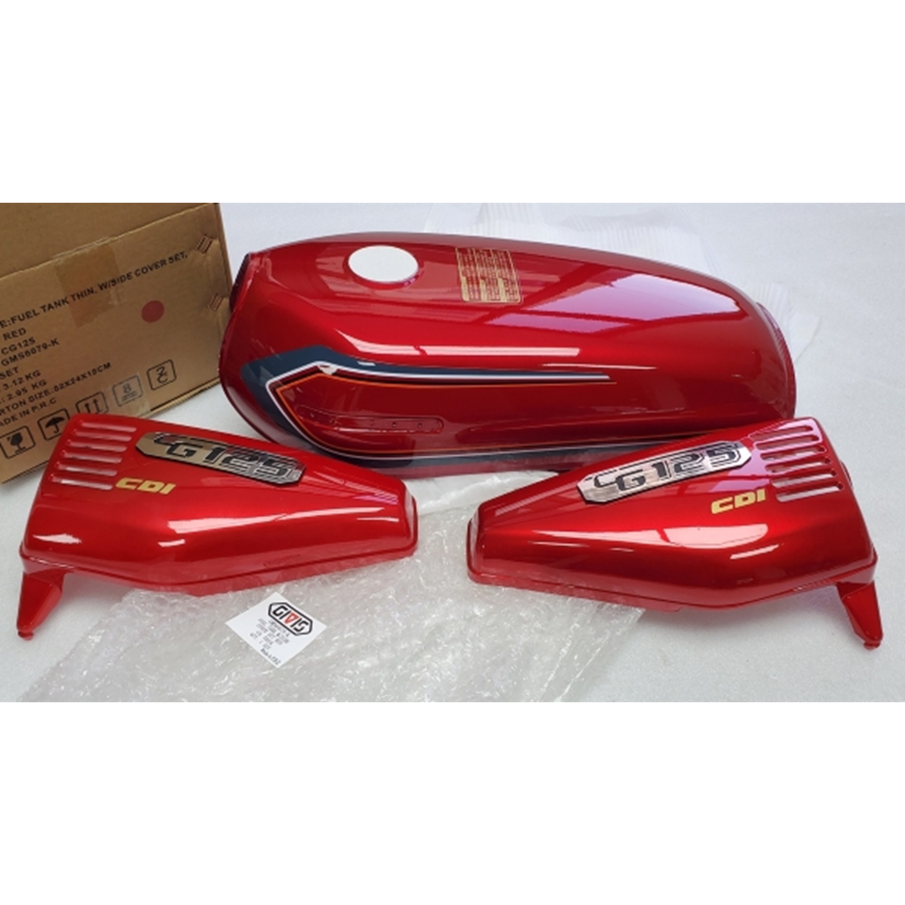CG BENZİN DEPO KESİK + YAN KAPAK SET KIRMIZI