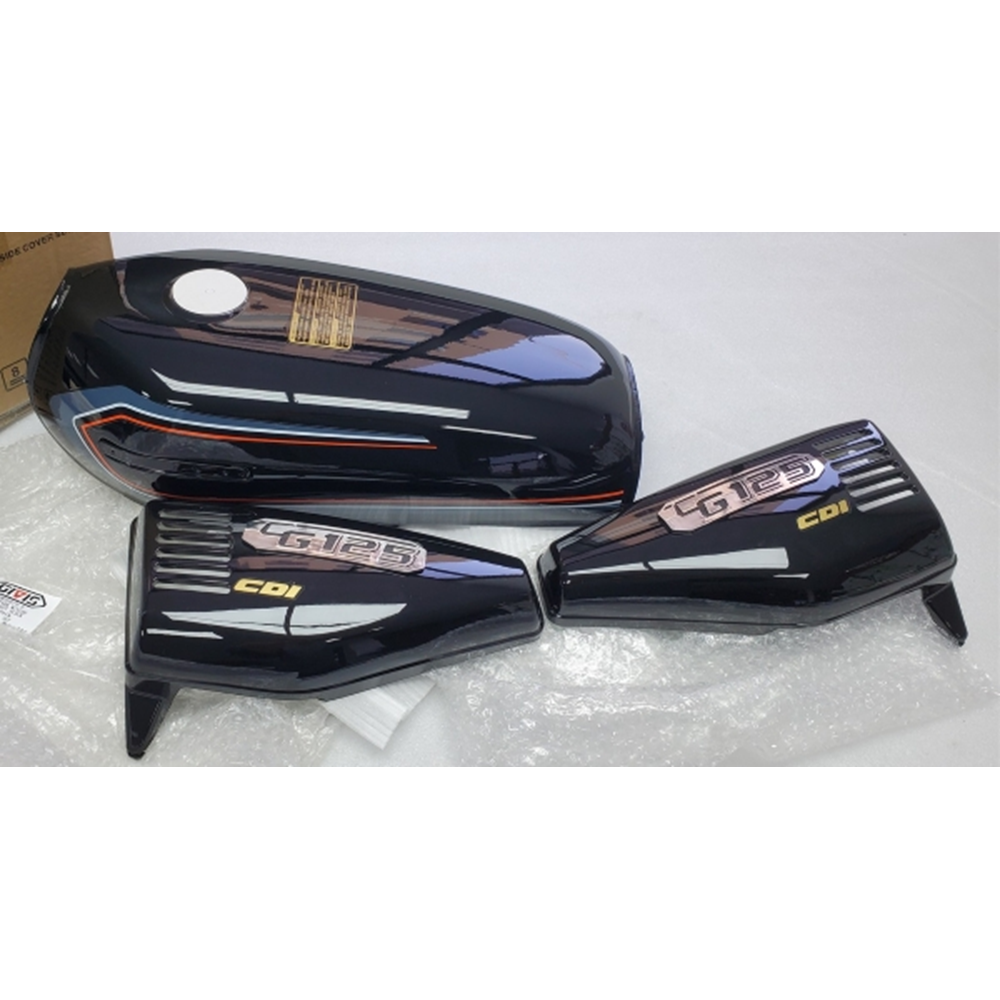 CG BENZİN DEPO KESİK + YAN KAPAK SET SİYAH