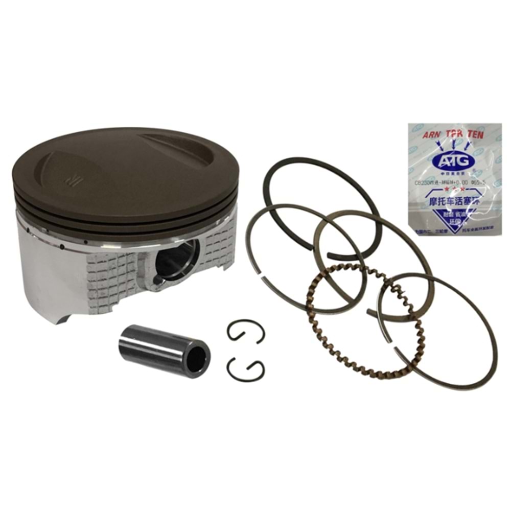PİSTON SET KISA ÇİFT SEGMAN 65.50MM 15P CG