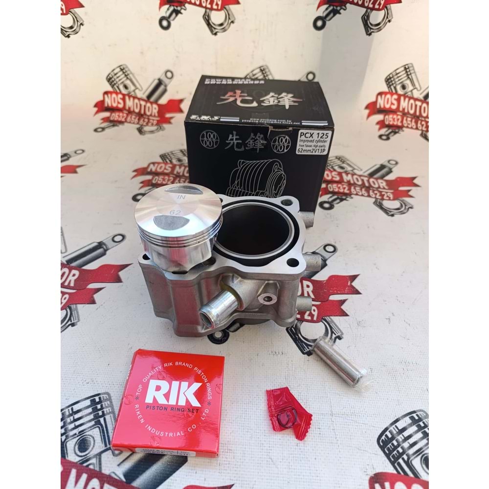 HONDA PCX 125 MODİFİYE SİLİNDİR KİT RIK SEKMAN 62 MM 13P ENS TAIWAN