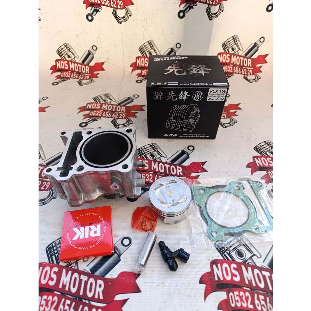 HONDA PCX 125 (2021 - 2024 4 SÜBAP ) 230CC MODİFİYE SİLİNDİR KİT 66 MM RIK SEKMAN ENS TAIWAN ENJEKSİYON DAHİL