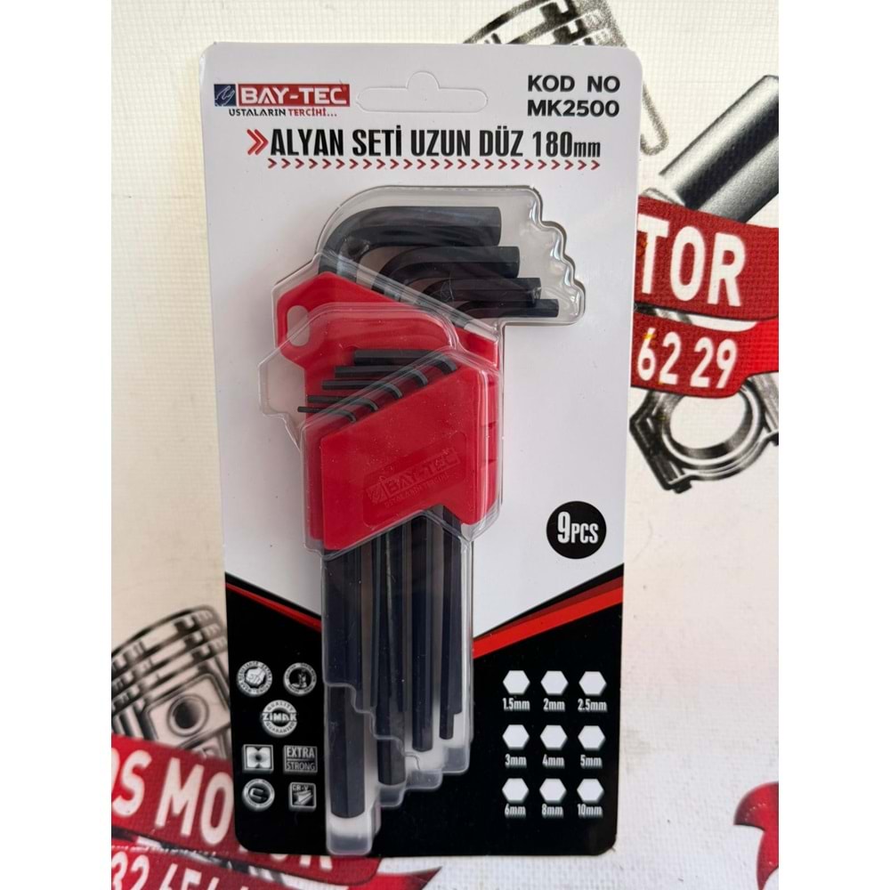 ALYAN SET DÜZ 9 LU UZUN BAYTEC MARKA