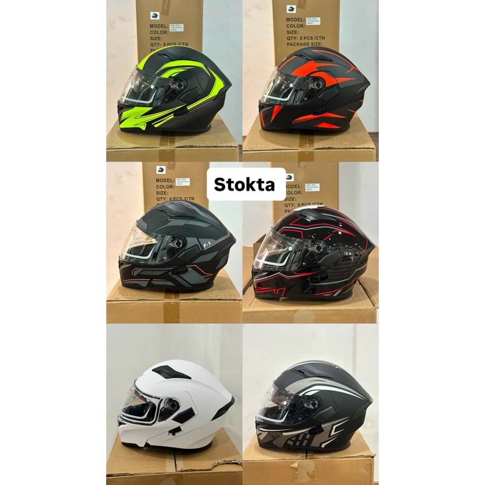 ÇENE AÇILIR VİZÖRLÜ TİMA KASK KARIŞIK RENK VE BEDEN