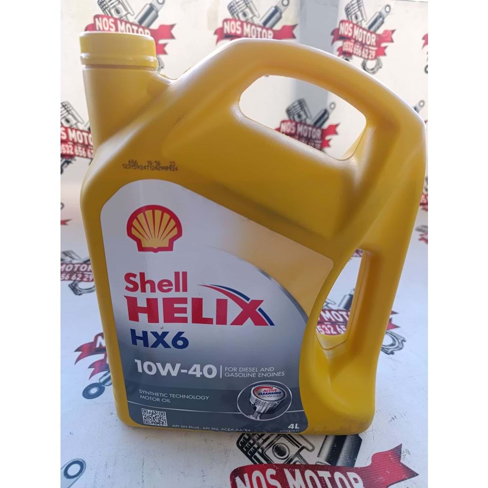 YAĞ SHELL HELİX 6 10-40 4 LİTRE SARI