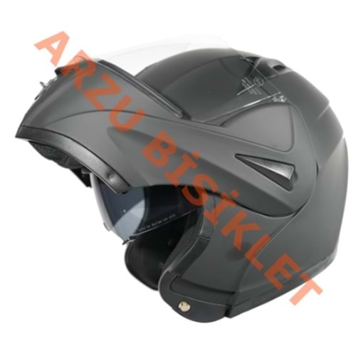 VRT - ÇENE AÇILIR VİZÖRLÜ KASK [MD-808] [MAT SİYAH] [XL]
